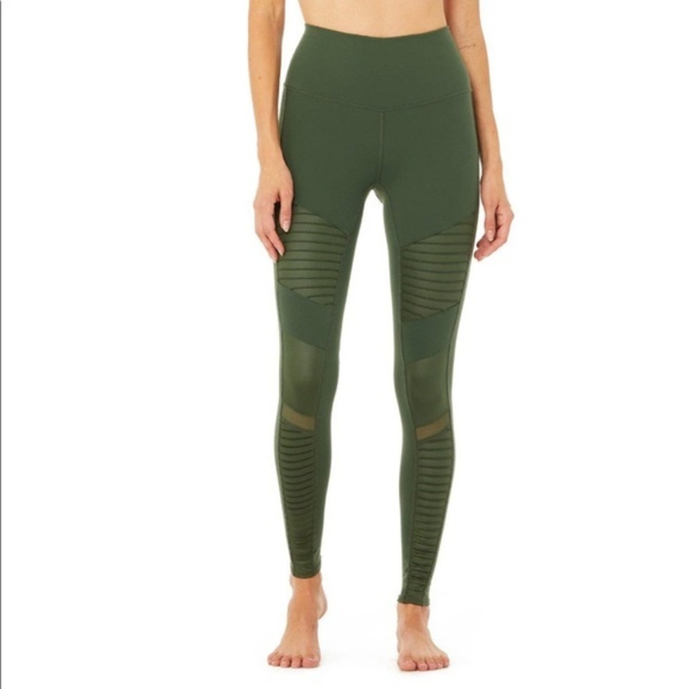 Alo Moto Leggings - Green M